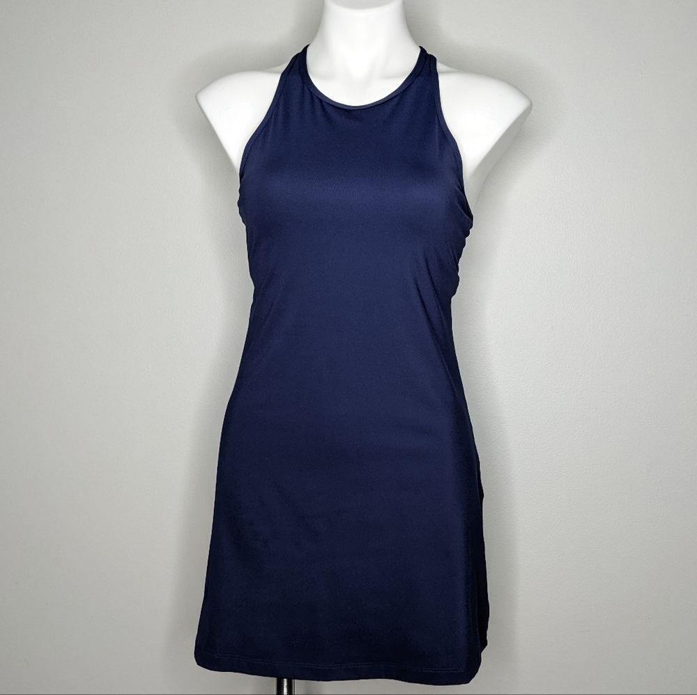 Outdoor Voices Doubles Tennis workout exercise dress navy S